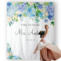 Blue Hydrangeas Future Mrs Bridal Shower Backdrop