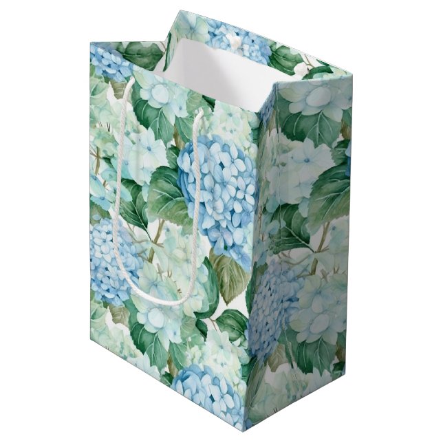 Blue Hydrangeas Gift Bag (Front Angled)