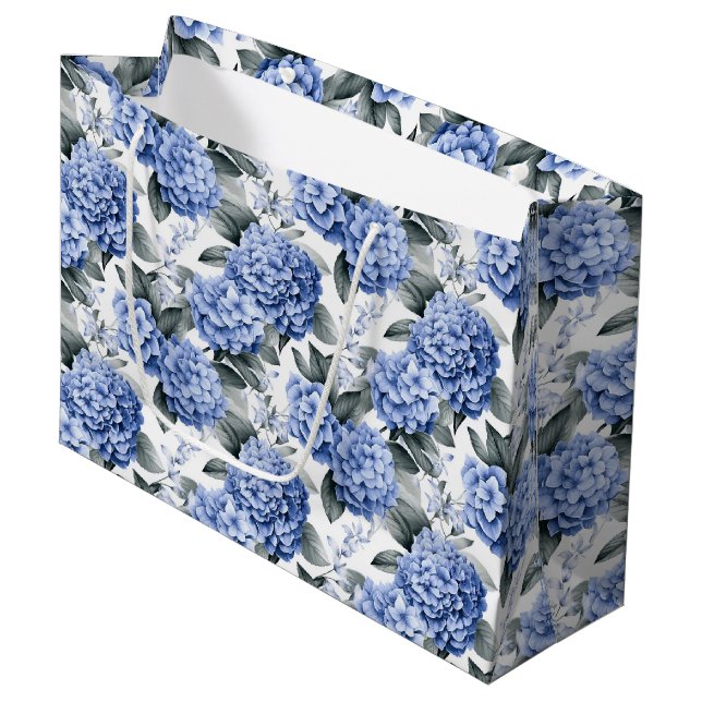 Blue Hydrangeas Gift Bag (Front Angled)