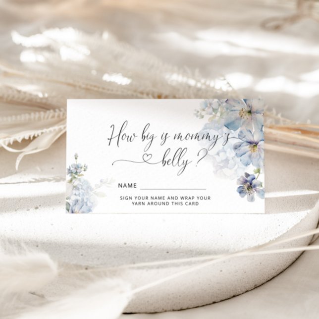 Blue Hydrangeas how big is mummy's belly Enclosure Card (Creator Uploaded)