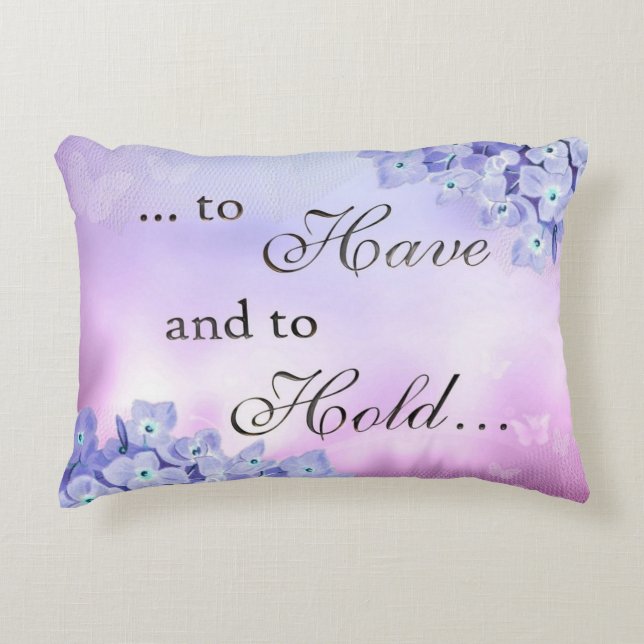 Blue Hydrangeas Lasting Love  Decorative Cushion (Front)