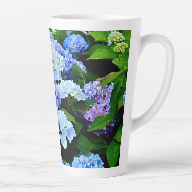 Blue Hydrangeas Latte Mug (Right)
