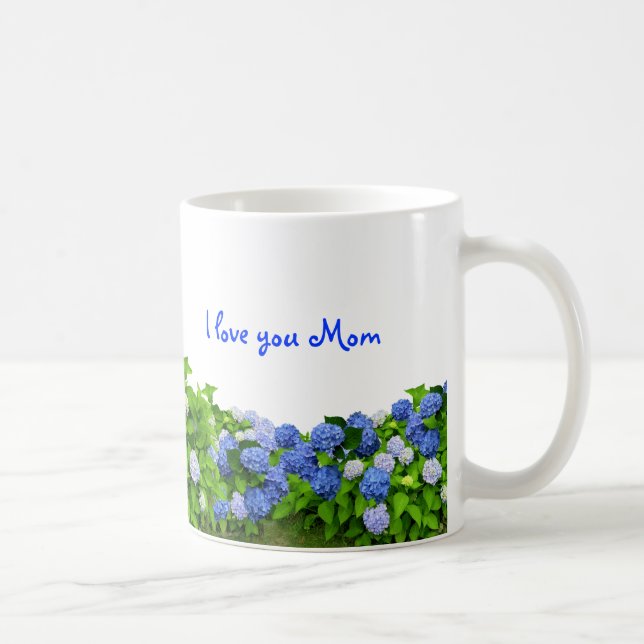 Blue Hydrangeas Mum's Coffee Mug (Right)