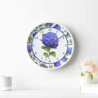 Blue Hydrangeas Original Botanical Art Framed