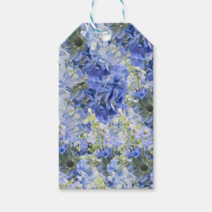 Blue Hydrangeas Pattern Gift Tags