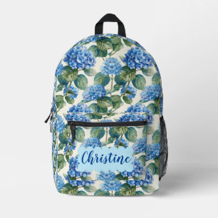 Blue hydrangeas Personalised Backpack