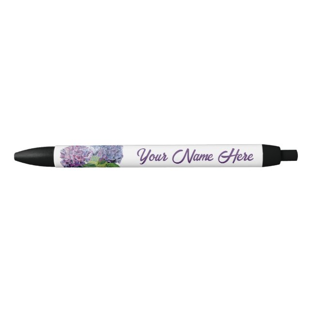 Blue Hydrangeas Personalized Pen (Front)