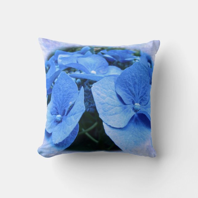Blue Hydrangeas - Pillow (Front)