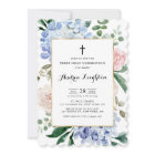 Blue Hydrangeas & Pink Roses First Holy Communion