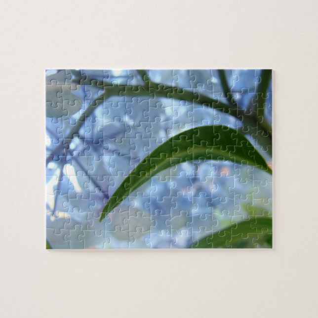 Blue Hydrangeas Puzzle Floral Garden custom (Horizontal)