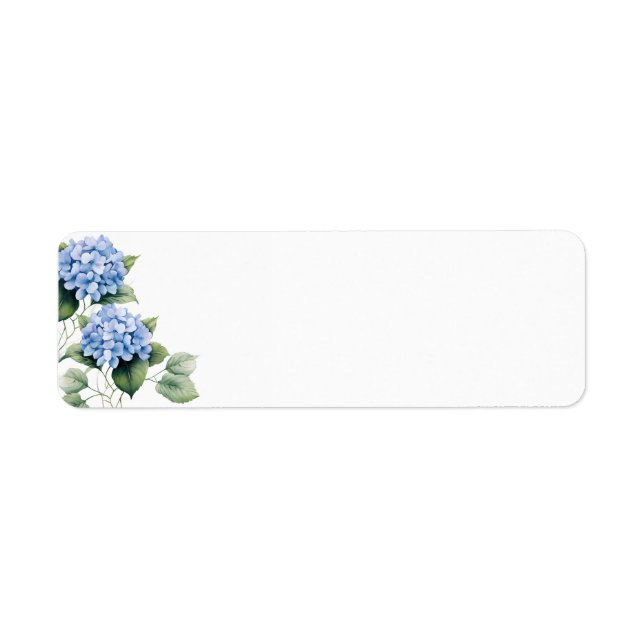 Blue Hydrangeas Return Address Label (Front)