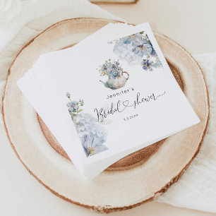 Blue Hydrangeas tea party bridal shower Napkin