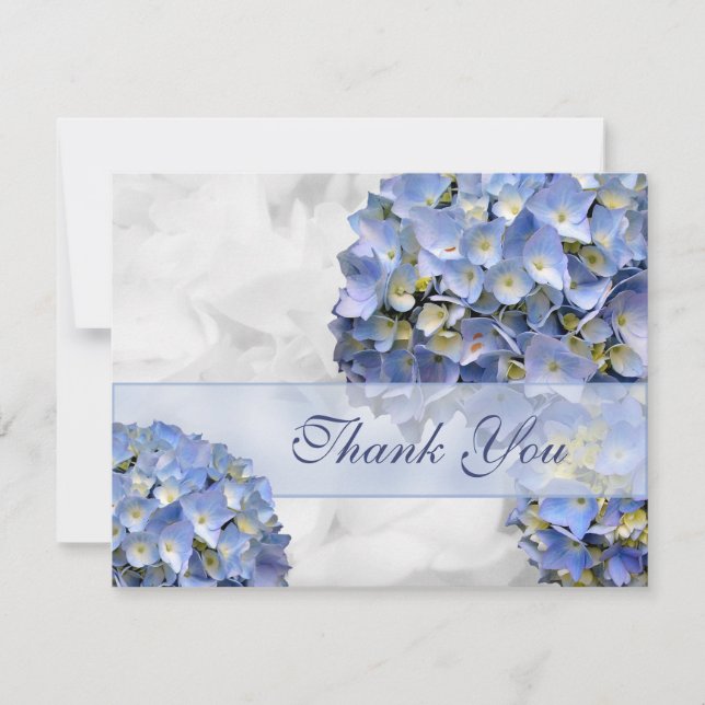 Blue Hydrangeas Thank You Cards (Front)