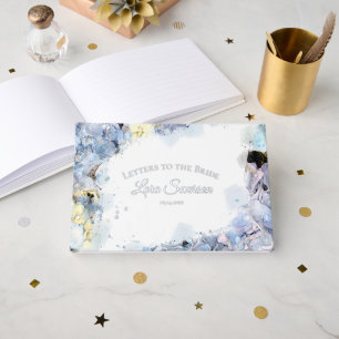 Blue Hydrangeas Watercolor Letters to the Bride Guest Book
