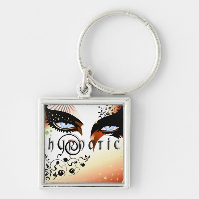 Blue Hypnotic Eyes Make Up Key Ring (Front)