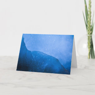 Blue Ice Abstract Art Photo Card