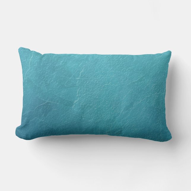 Blue Ice Abstract Artwork Lumbar Cushion (Front)