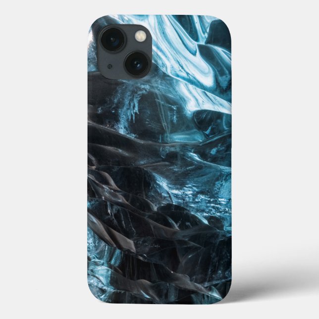 Blue Ice Abstract In Ice Cave Case-Mate iPhone Case (Back)