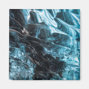 Blue Ice Abstract In Ice Cave Magnet