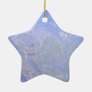 Blue ice ceramic ornament