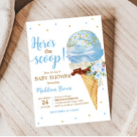 Blue Ice Cream Baby Shower