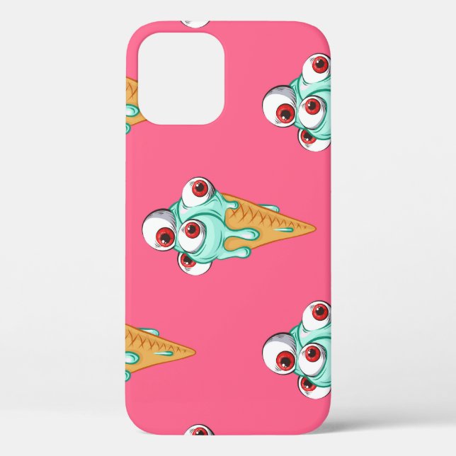 Blue Ice Cream Pink Background Case-Mate iPhone Case (Back)