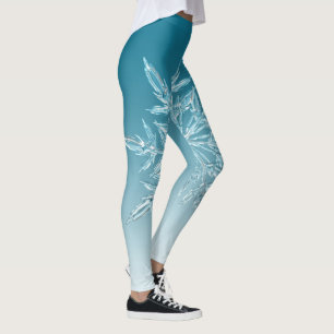 Blue Ice Crystal Leggings