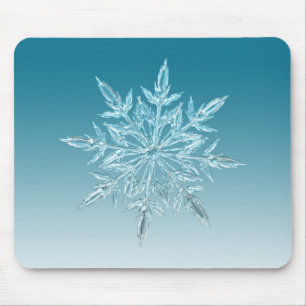 Blue Ice Crystal Mouse Pad