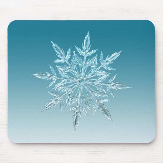 Blue Ice Crystal Mouse Pad (Front)