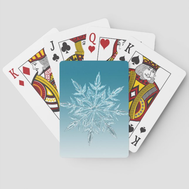 Blue Ice Crystal Playing Cards (Back)