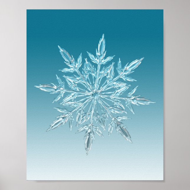 Blue Ice Crystal Poster (Front)