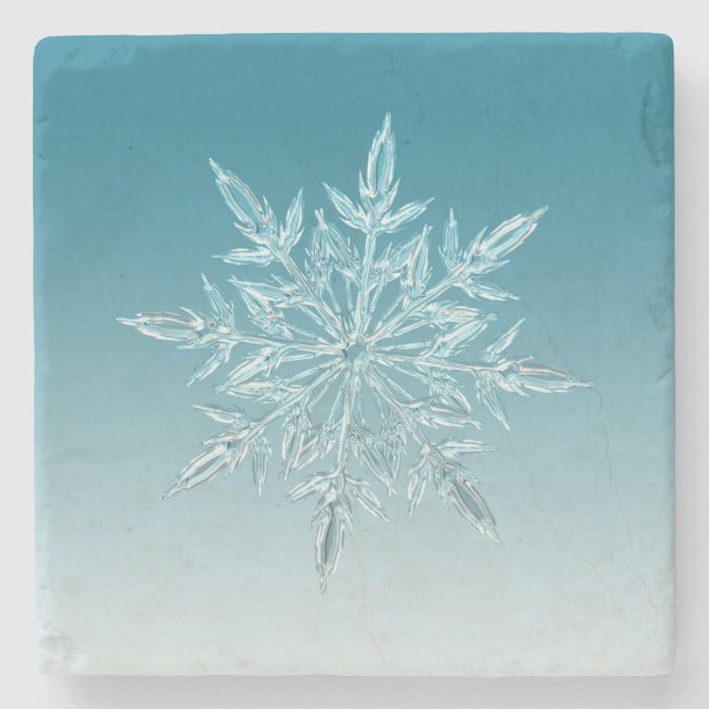 Blue Ice Crystal Stone Coaster (Front)