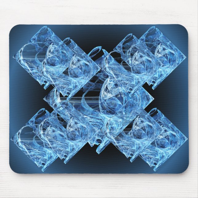 Blue Ice Cubes Mouse Pad (Front)