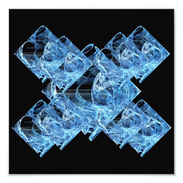 Blue Ice Cubes Photo Print (Front)