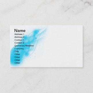 Blue ice flame business card