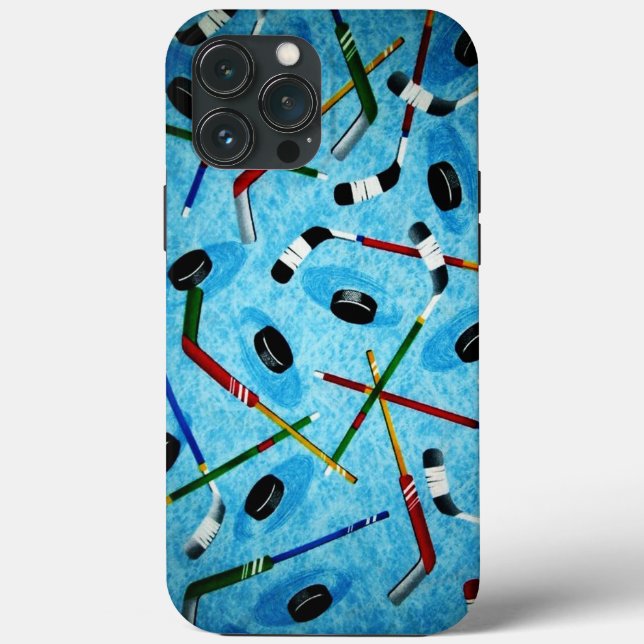 Blue Ice Hockey Theme   Case-Mate iPhone Case (Back)