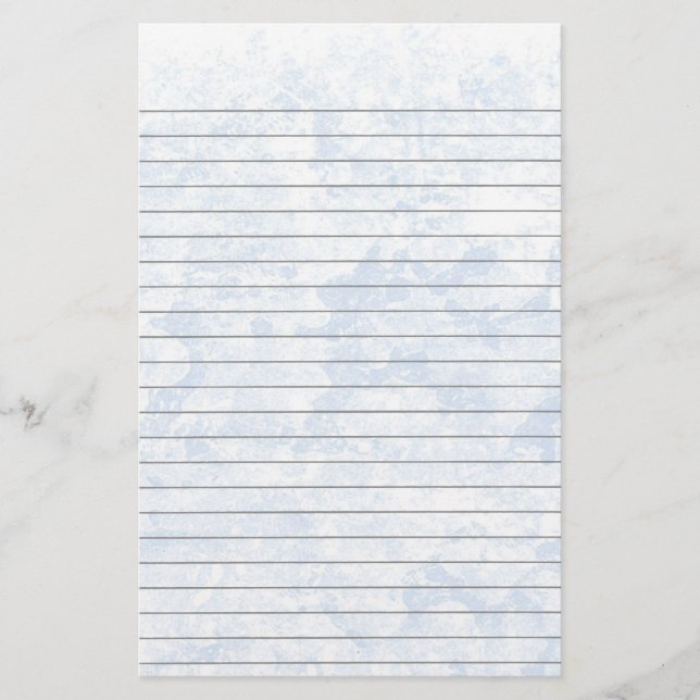 Blue Ice Lined Stationery (Front)