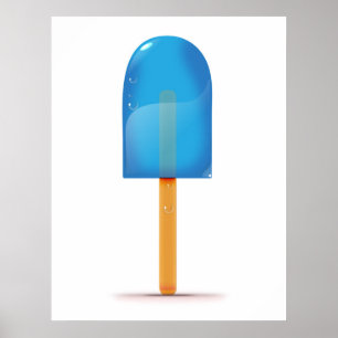 Blue Ice Lolly Poster