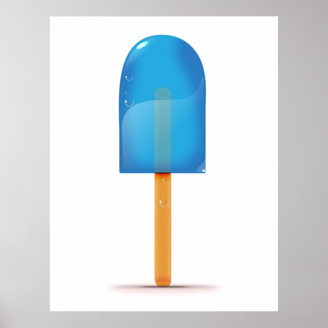 Blue Ice Lolly Poster (Front)