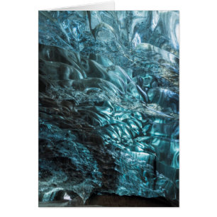 Blue ice of an ice cave, Iceland