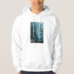 Blue ice of an ice cave, Iceland Hoodie