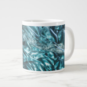 Blue ice of an ice cave, Iceland Large Coffee Mug
