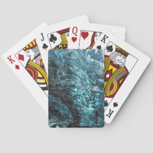 Blue ice of an ice cave, Iceland Playing Cards