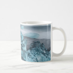 Blue ice on beach seascape, Iceland Coffee Mug
