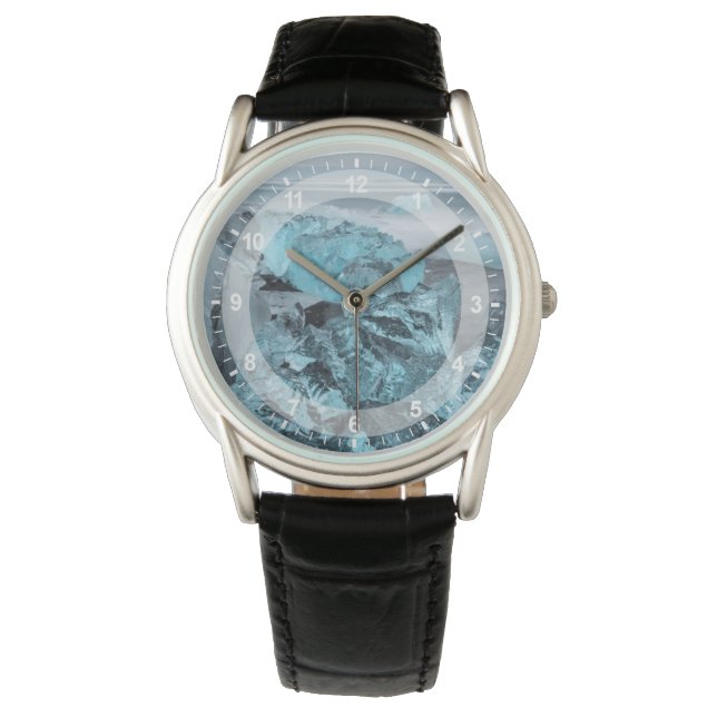 Blue ice on beach seascape, Iceland Watch (Front)