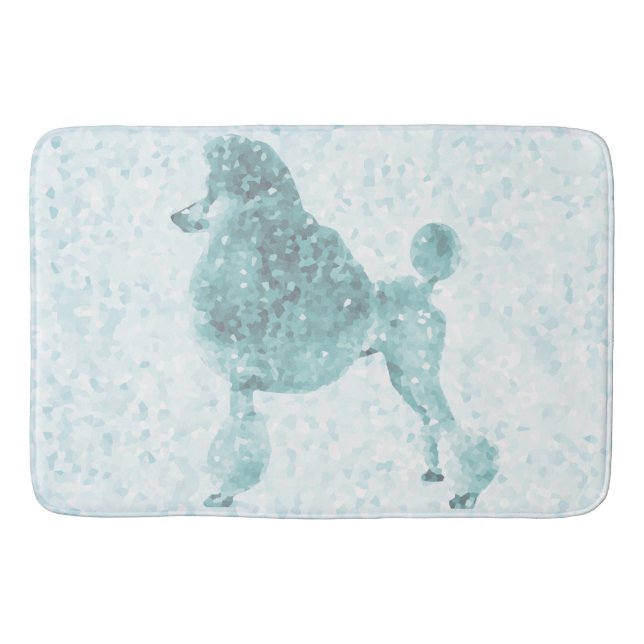 Blue Ice Posh Poodle Bath Mat (Front)