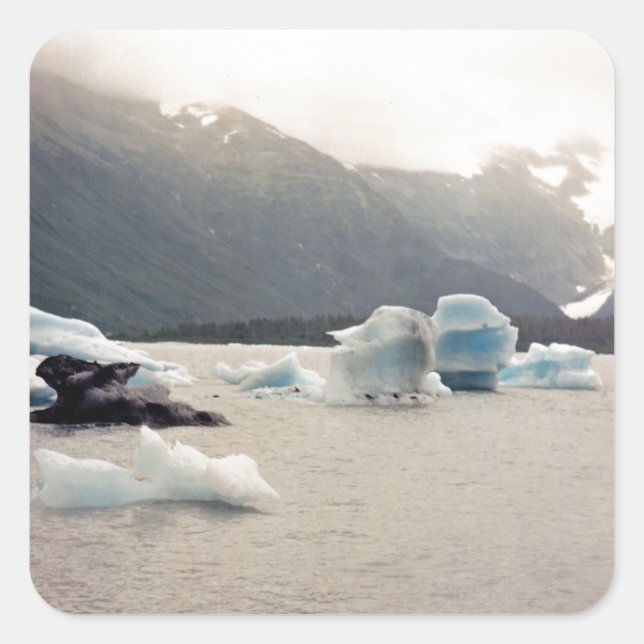Blue Ice Square Sticker (Front)