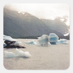 Blue Ice Square Sticker