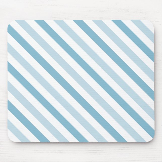 Blue Ice Stripes Mouse Pad (Front)