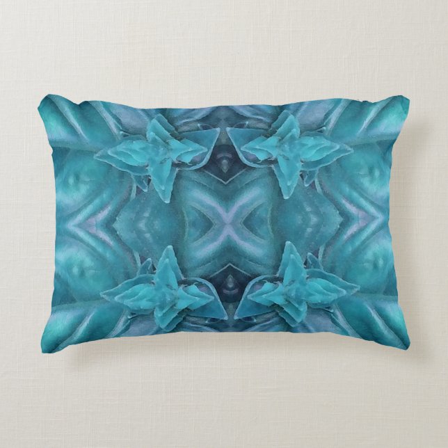 Blue Icing Abstract Decorative Cushion (Front)